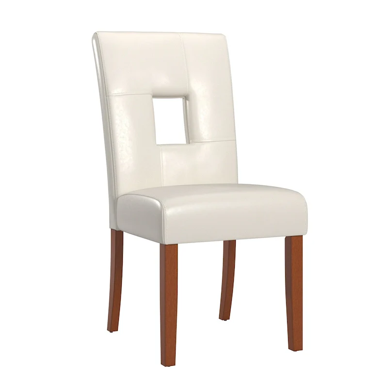 Alsace White Faux Leather Dining Chairs (Set of 2) by iNSPIRE Q Classic - Dining Chair