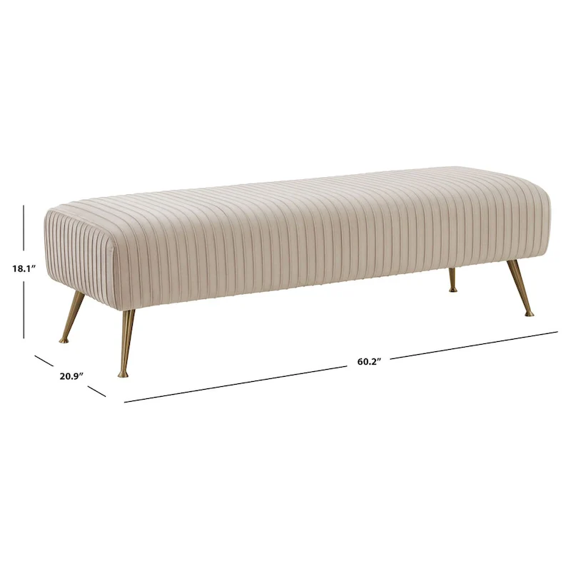 Contemporary Velvet Bench 60