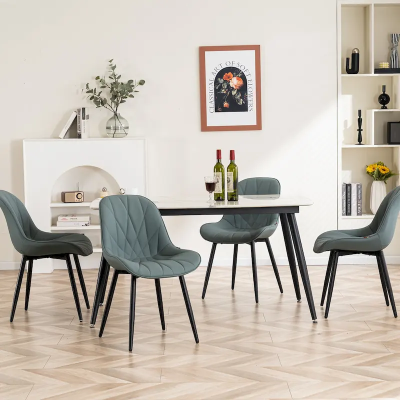 Upholstered Dining Chairs Set of 2 Modern Kitchen Chairs