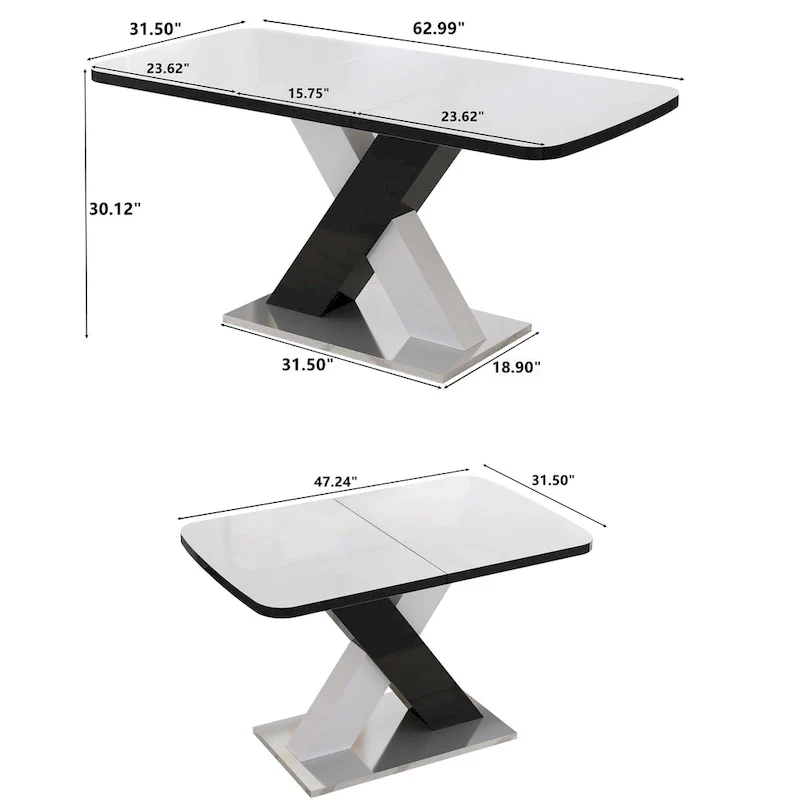Modern Expandable Square Dining Table