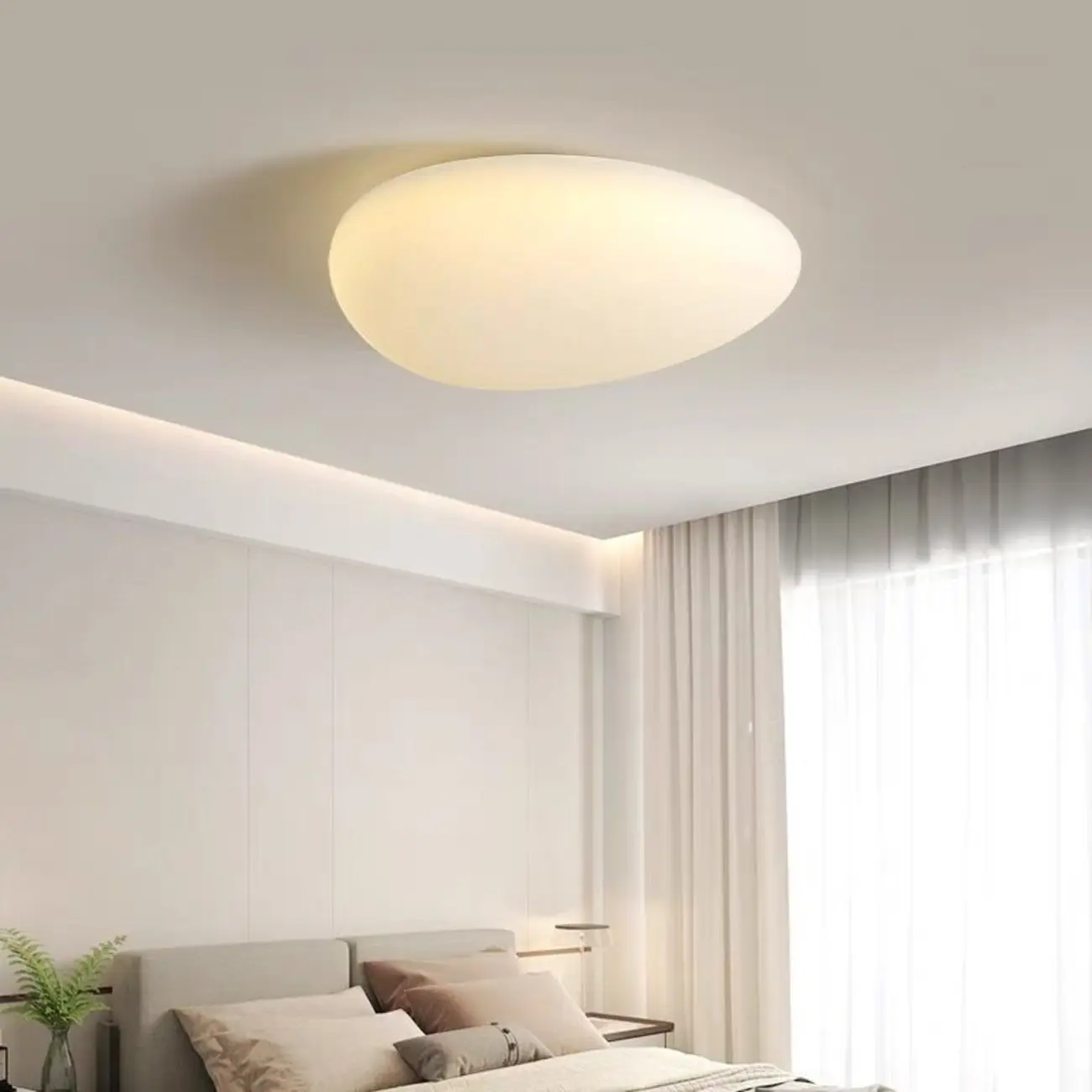 Modern Geometric Dimmable LED Flush Ceiling Light