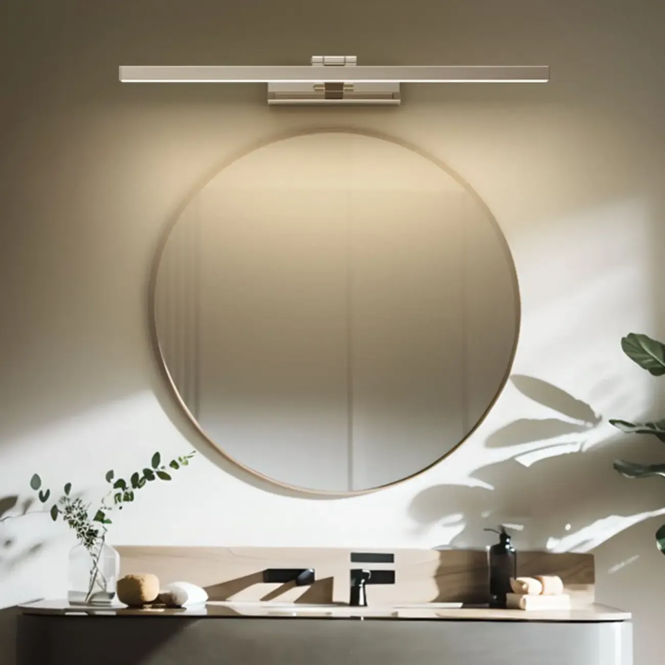 White Linear LED Wall-Mounted Vanity Light with Modern Style