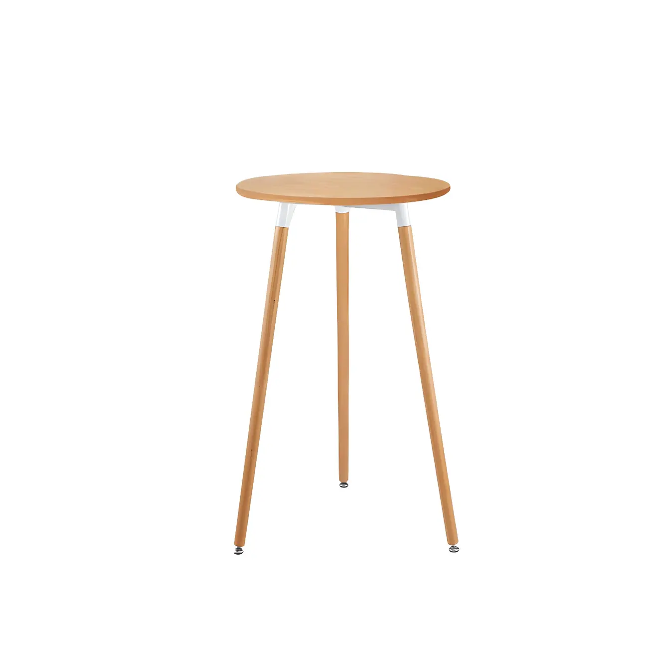 Wooden Natural Finish Square Small Bar Height Table