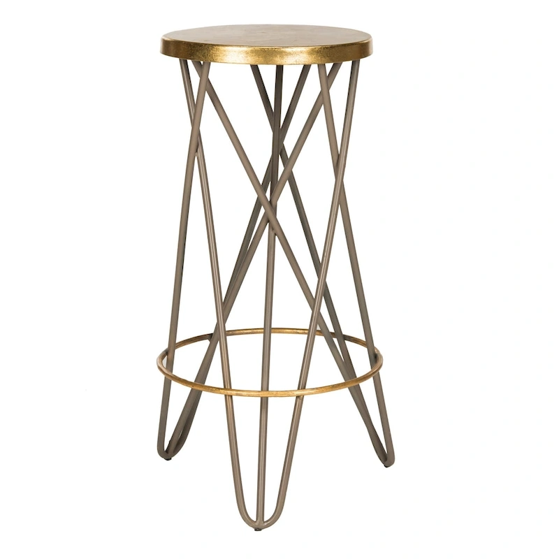 SAFAVIEH Elissa 30 Inch Gold Leaf Bar Stool - 18 x 18 x 30 - 18Wx18Dx30H