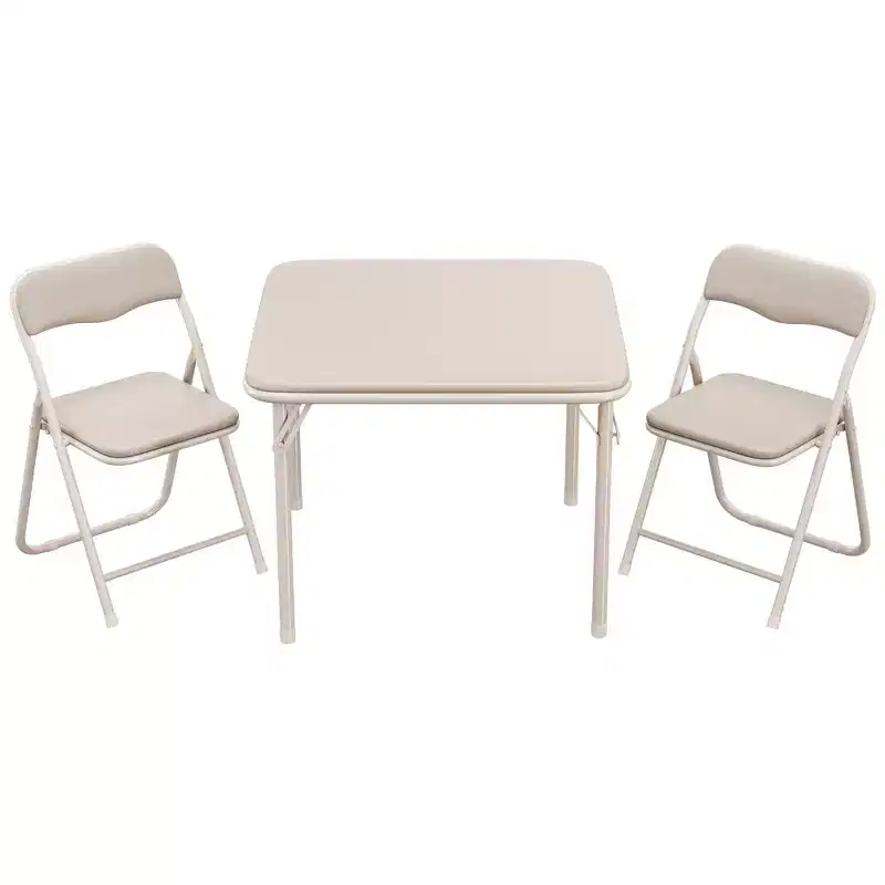 Folding Kids Table and Chair Set, Portable Activity Furniture, Metal Frame, for Classroom