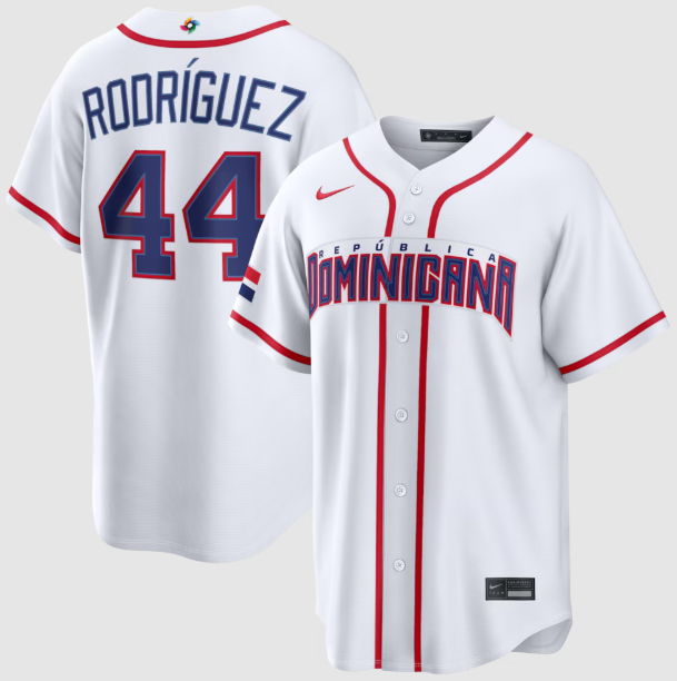 Dominican Republic Baseball Julio Rodríguez White 2026 World Baseball Classic Home Stadium Jersey