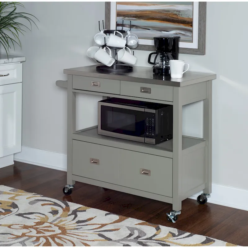 Julianna Stainless Steel Kitchen Cart