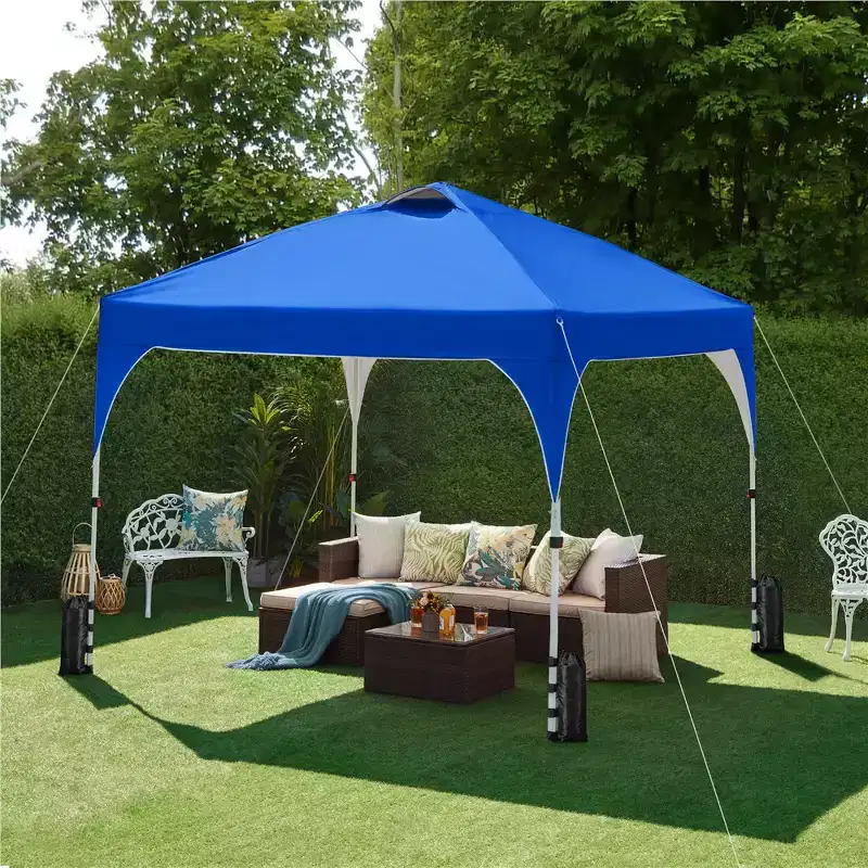Yaheetech 6FT Portable Canopy Tent with Roller Bag & Sandbags & Guy Lines & Ground Stakes