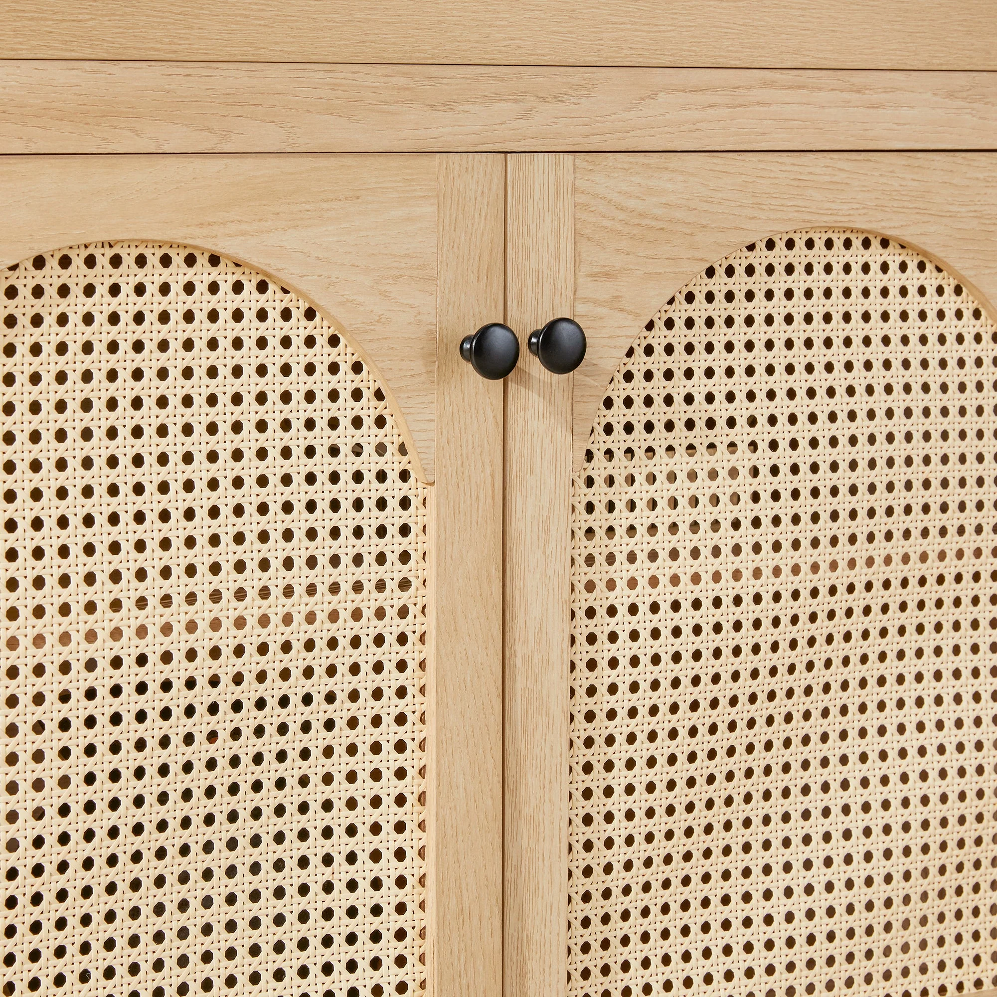 Sasha Contemporary TV Stand and Sideboard with Rattan Doors for up to 80 TV