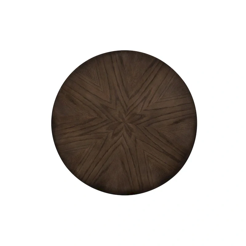 Espresso Stone Round End Table