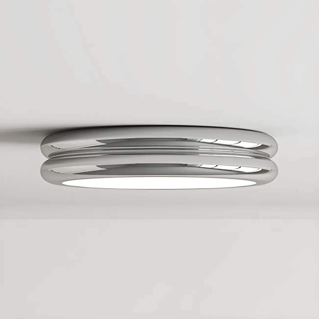 Modern Double Circles Dimmable LED Flush Mount Ceiling Light