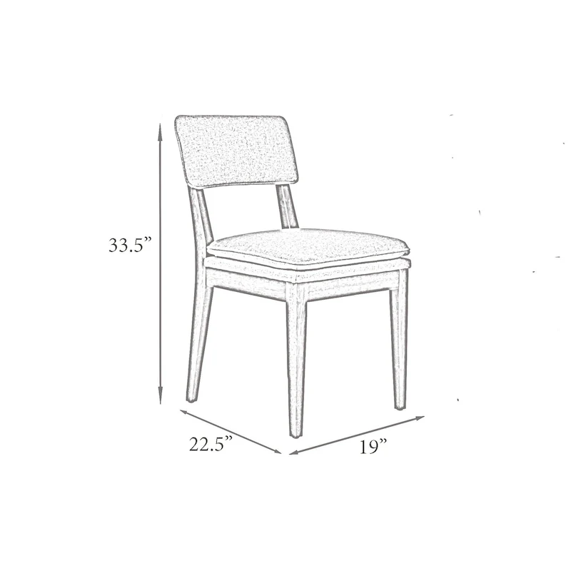 Solid Wood Upholstered Dining Chairs (Set of 2) by East at Main