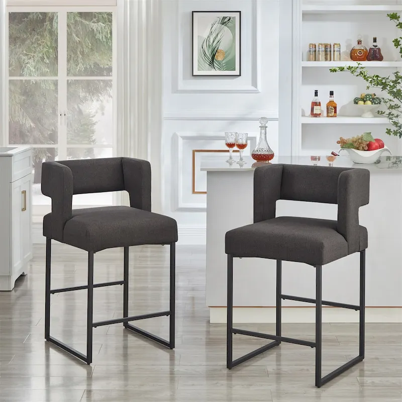 Modern Fashion Counter Height Bar Stools Set of 2