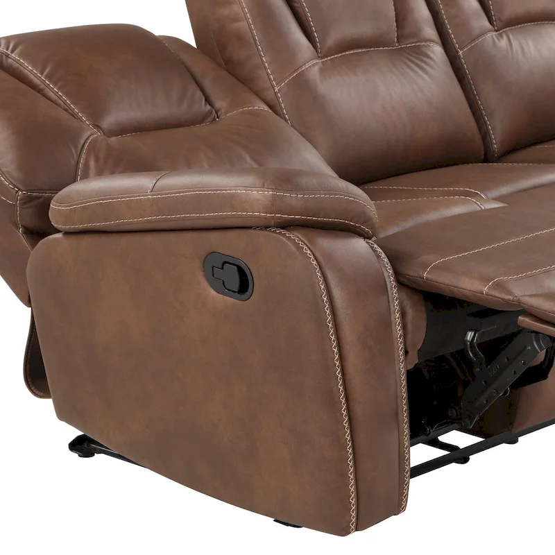 Steve Silver Kameryn Faux Leather Manual Reclining Loveseat