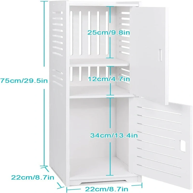 Small Waterproof Bathroom Cabinets Free Standing - 8.7 D x 8.7 W x 29.5 H