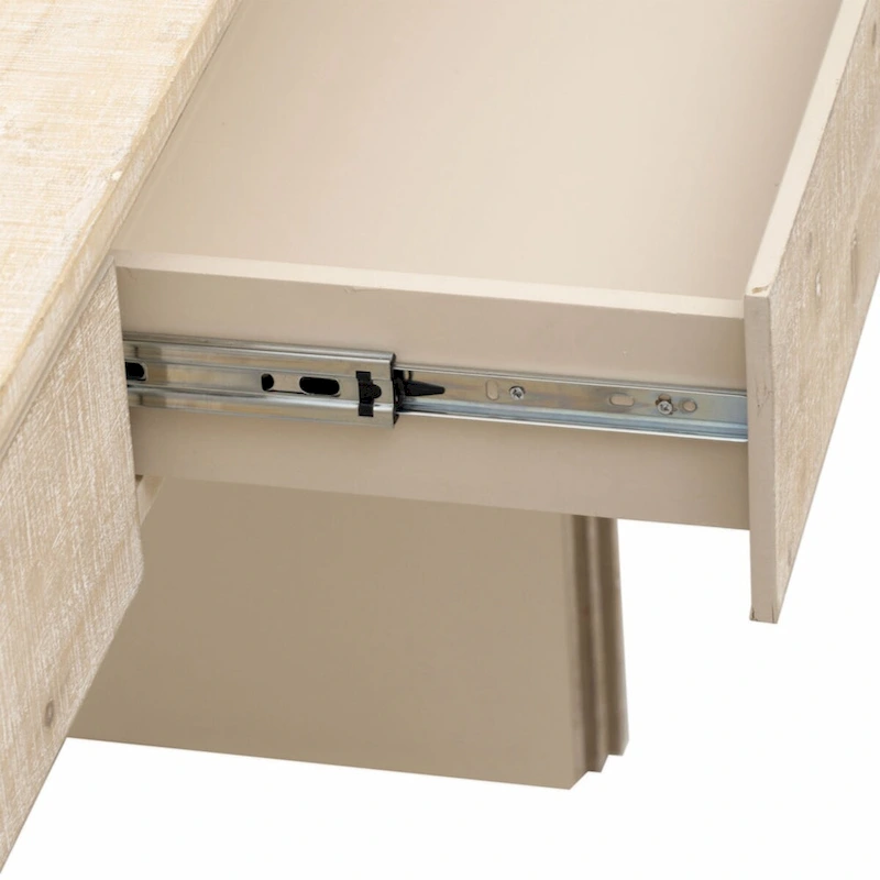 Unique Retro Silhouette Console Table with Open Style, Two Top Drawers