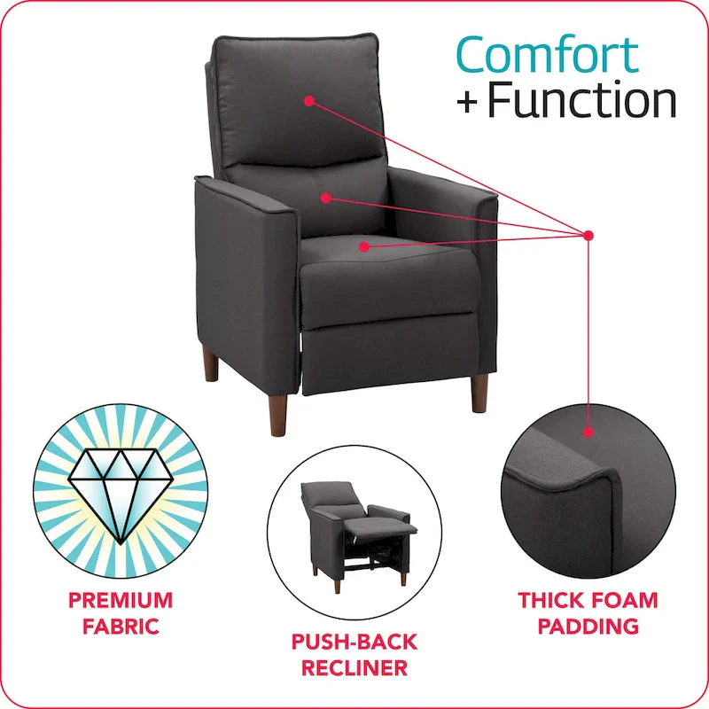 High-Leg Manual Recliner with Footrest