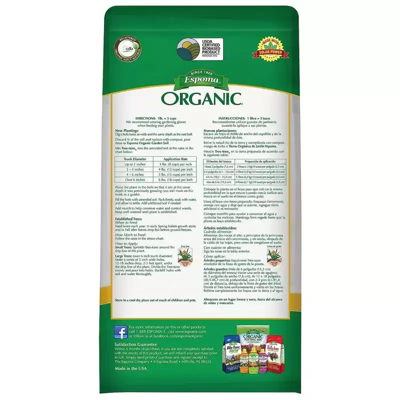 Espoma Organic Tree-tone 6-3-2 Plant Food for All Trees