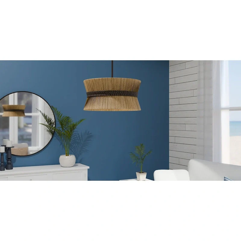 Delynn 4-Light Western Bronze Pendant Light