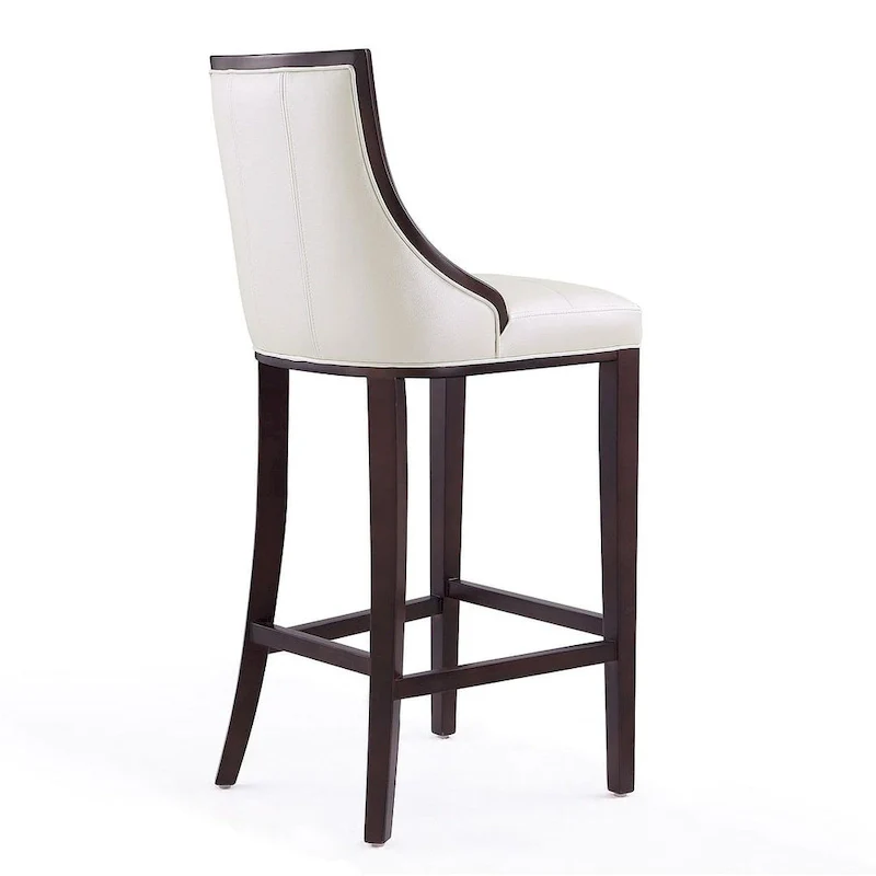 45 in. Walnut Beech Wood Bar Stool (Set of 2)