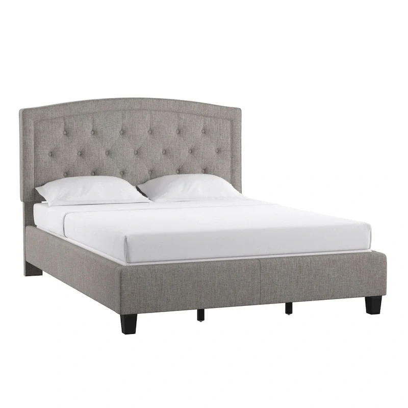 Fontana Adjustable Diamond-tufted Arched Back Bed by
