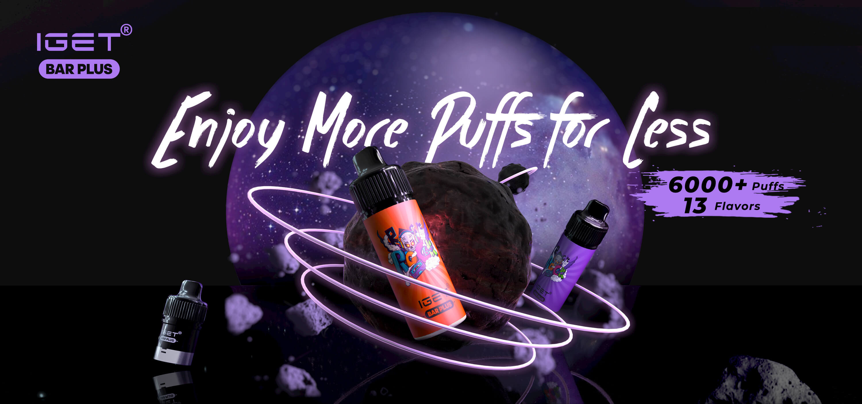 IGET BAR Plus 6000+ Puffs Pod Kit（with WALA brand Device）21 Flavors