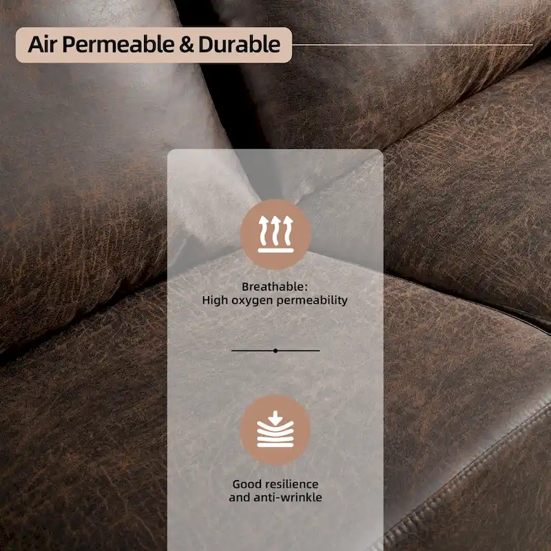 HOOOWOOO Mid-Century Modern Upholstered Sofa Couch with Rolled Pillows