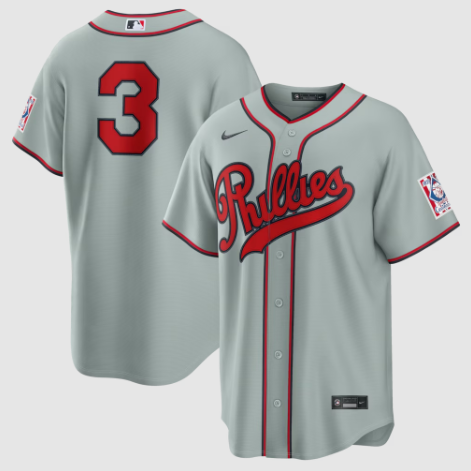 Philadelphia Phillies Bryce Harper Gray 2026 Field of Dreams Stadium Jersey