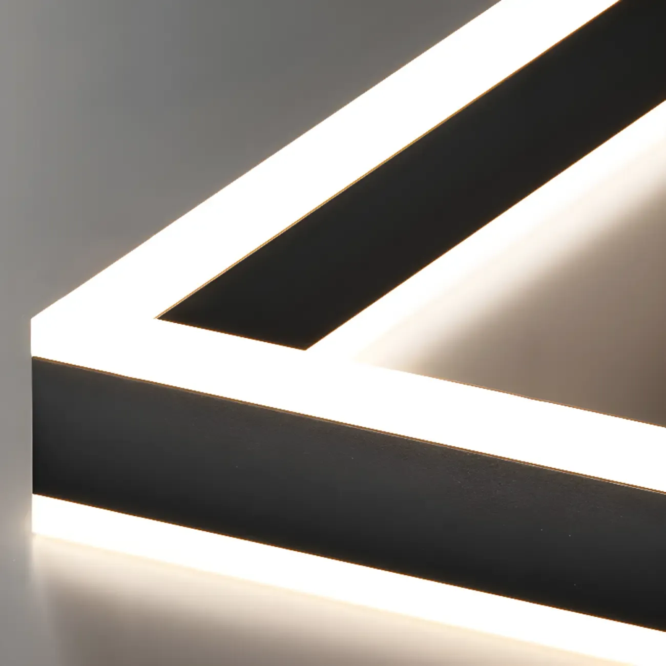 Modern 3-Tier Linear Square Dimmable LED Chandelier