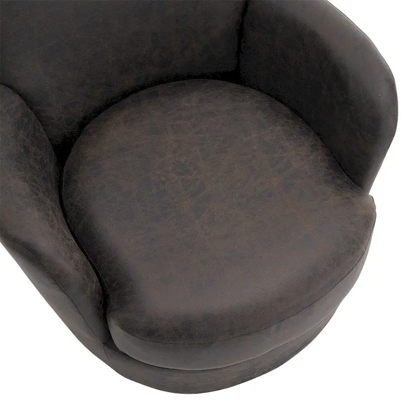 Swivel Round Accent Chairs Armchair with Stainless Steel Base