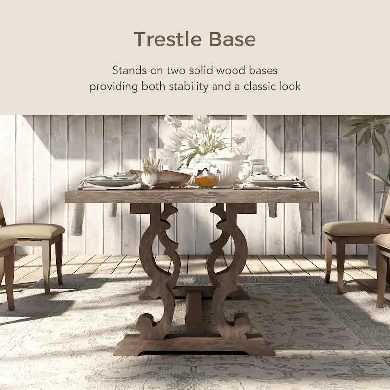 The Gray Barn Windswept Rustic 90-inch Wood Expandable Dining Table