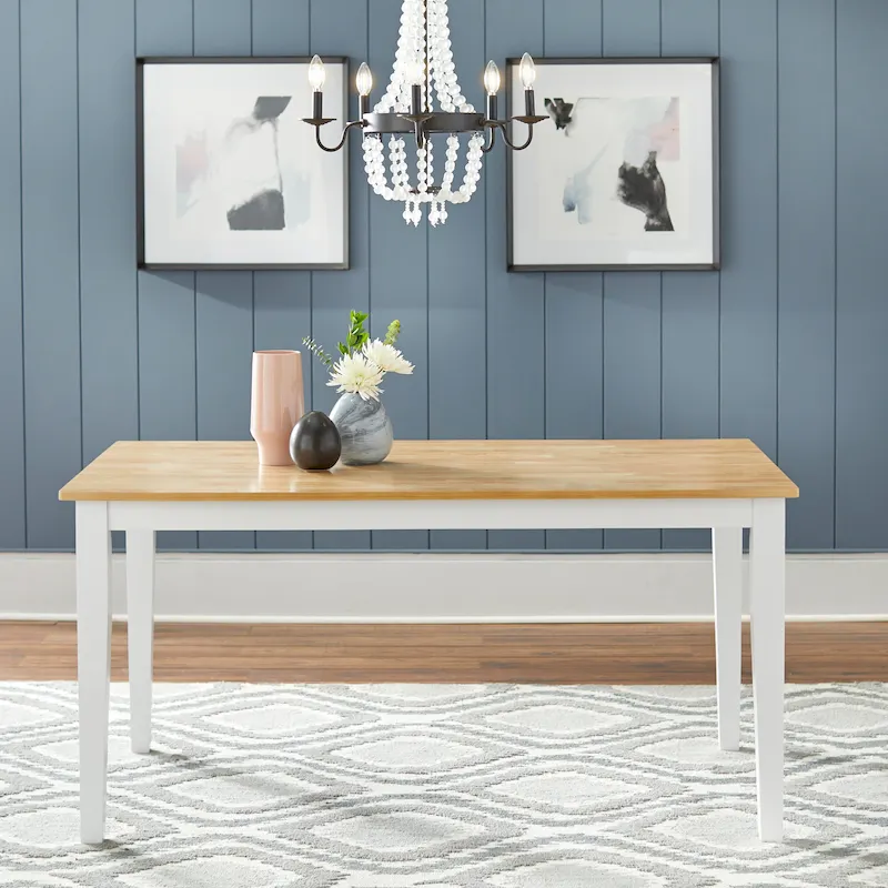Crossback White/Natural 7-Piece Dining Set