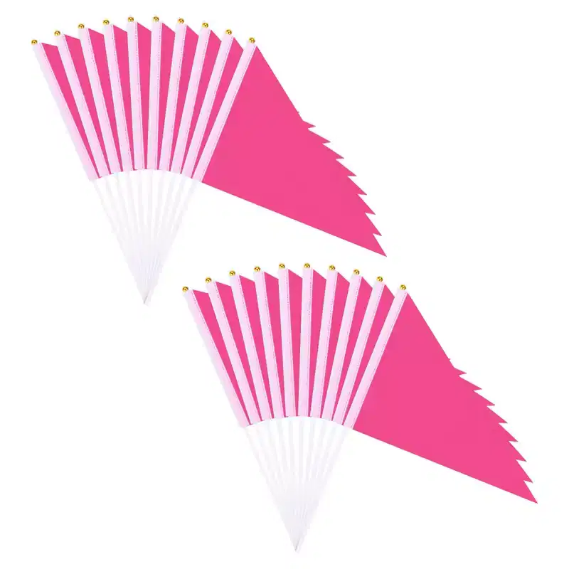 Unique Bargains Mini Sublimation Durable Polyester Hand Held Plain Flags