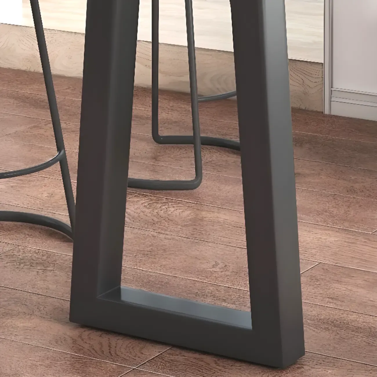 Scandinavian Natural Wood Sled Base Bar Tables