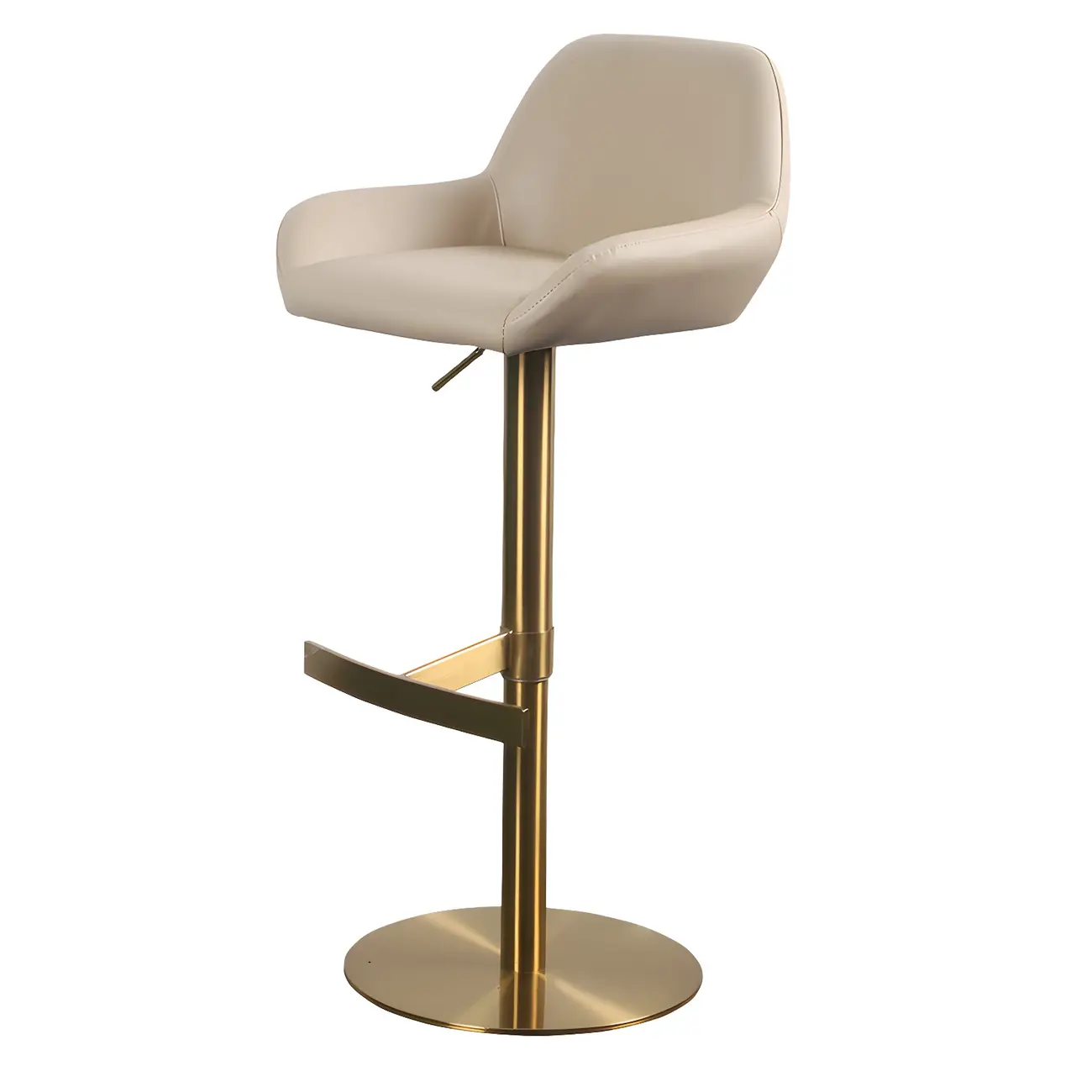 Glossy Metal Bucket Swivel Adjustable Bar Stools