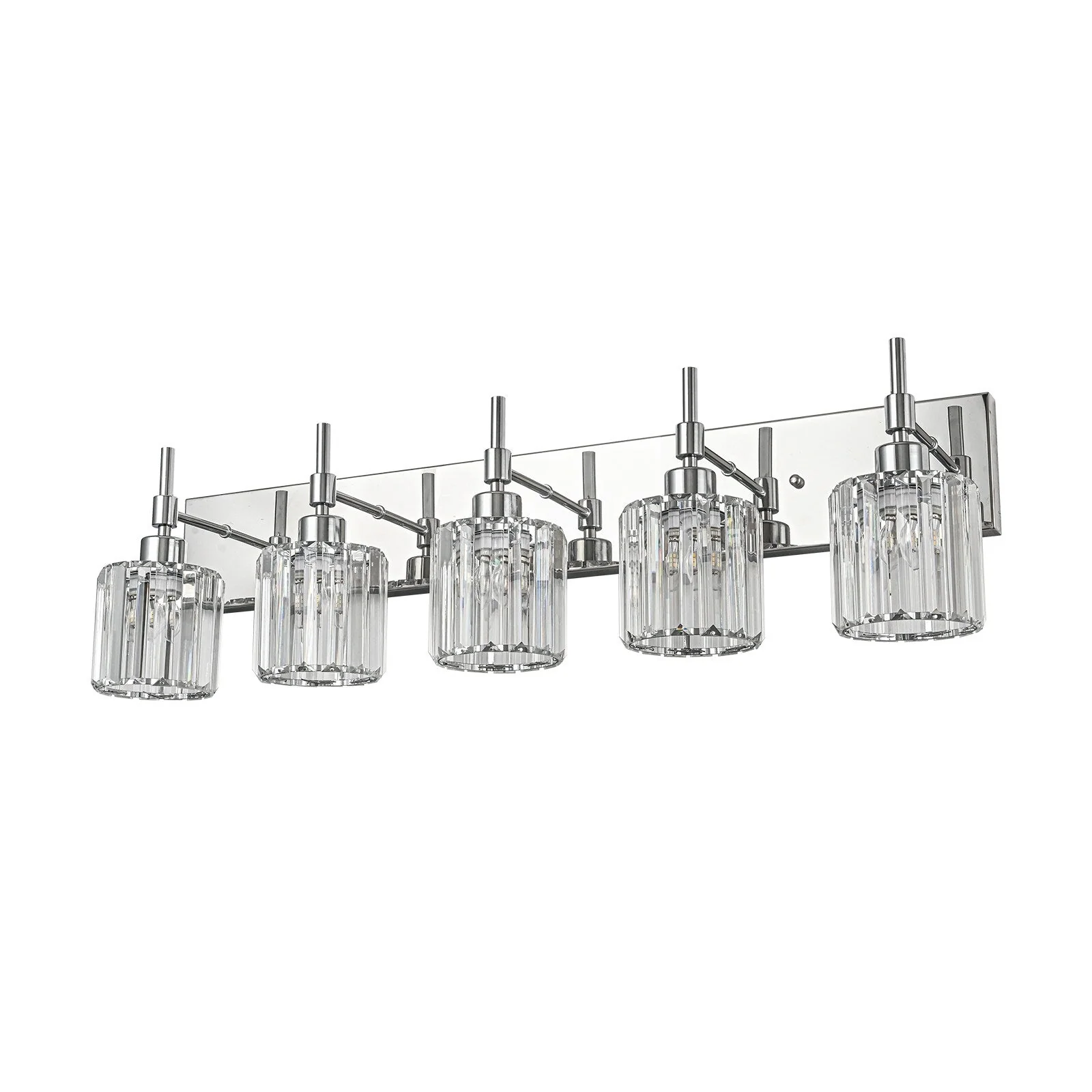 Modern Dimmable Crystal Bathroom Vanity Light Wall Sconces with Crystal Shades