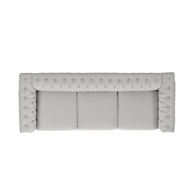 Chesterfield 3-seater Sofa with Button Tufting and Nailheads