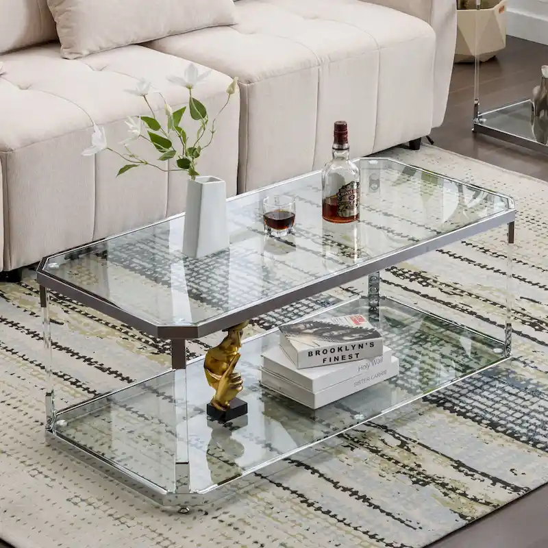 Glass Coffee Tables 44in