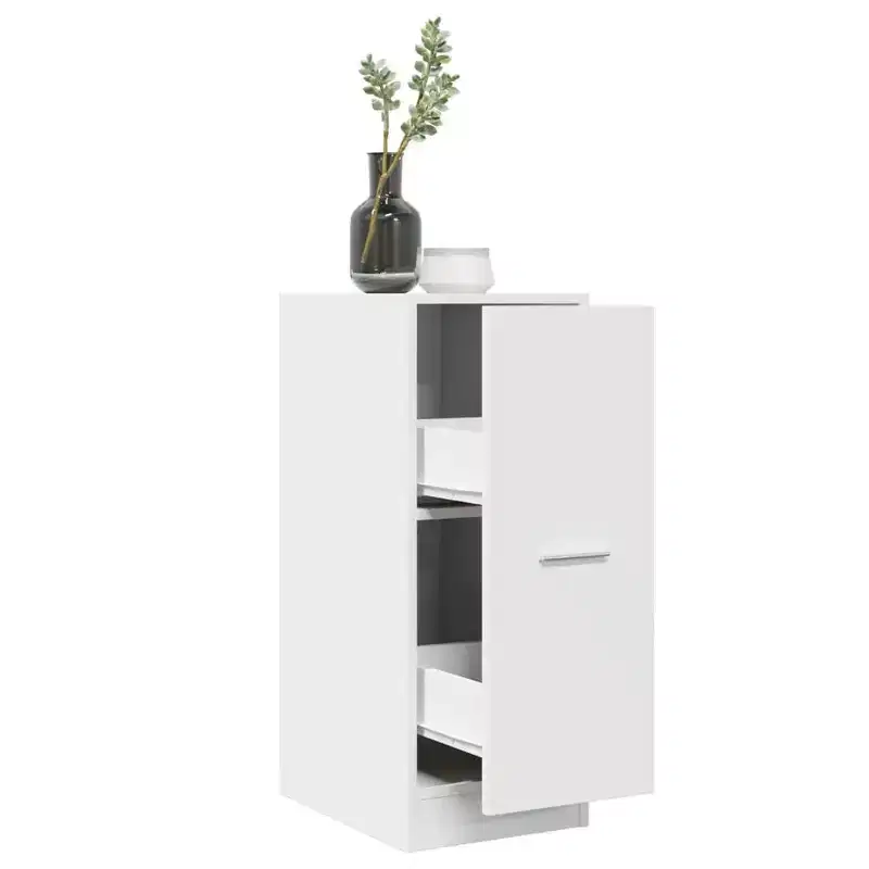 vidaXL Apothecary Cabinet White Engineered wood 11.8 x 16.1 x 30.5 in