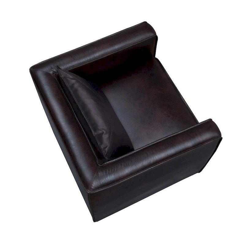 Jier Modern Breathable Vinyl Padded Accent Chair by Furniture of America