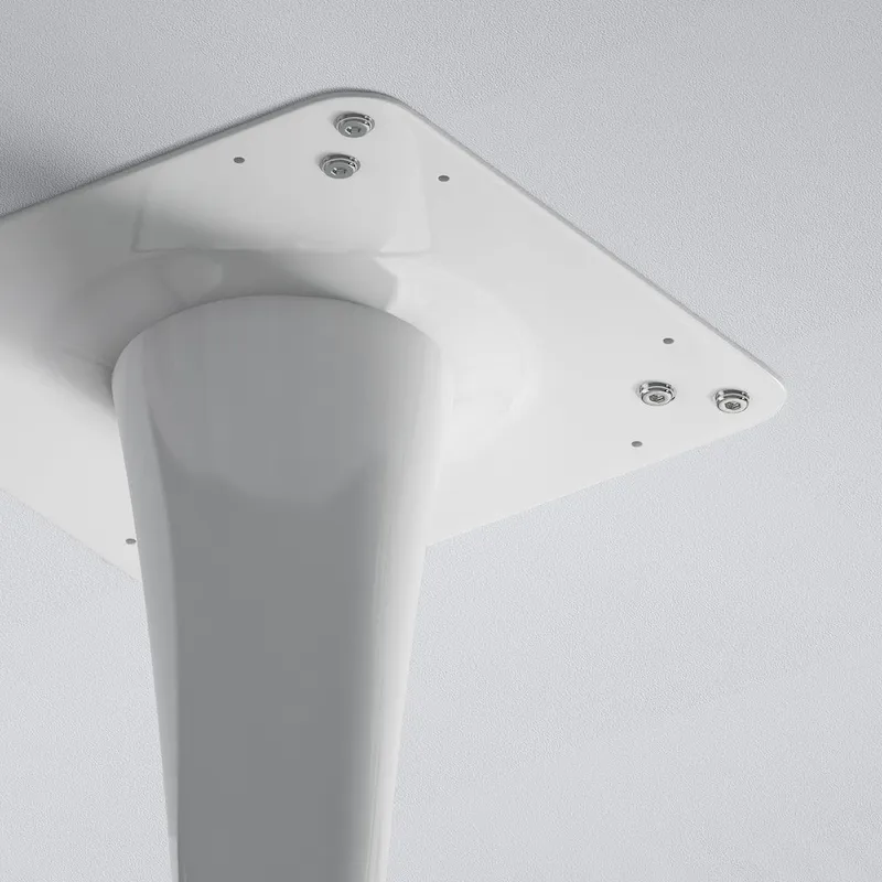 Modern Dining Table with Round Table Top & Metal Base