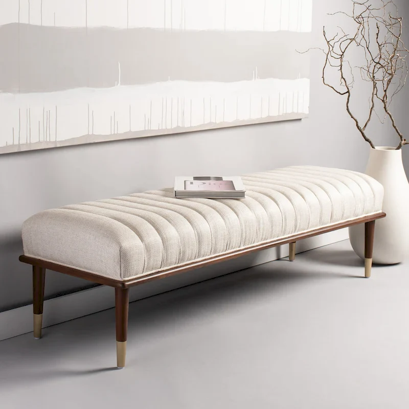Couture Felicienne Mid-Century Bench - 63 W x 20 D x 18 H - 63Wx20Dx18H
