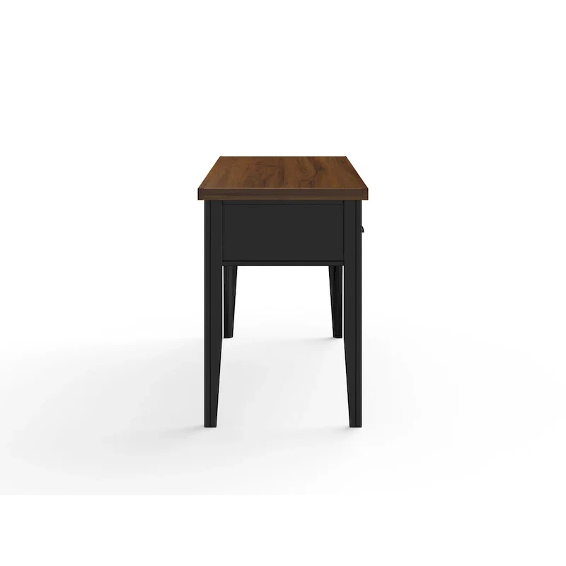 Two-Tone Writing Desk with Bronze Hardware - 53 Inch