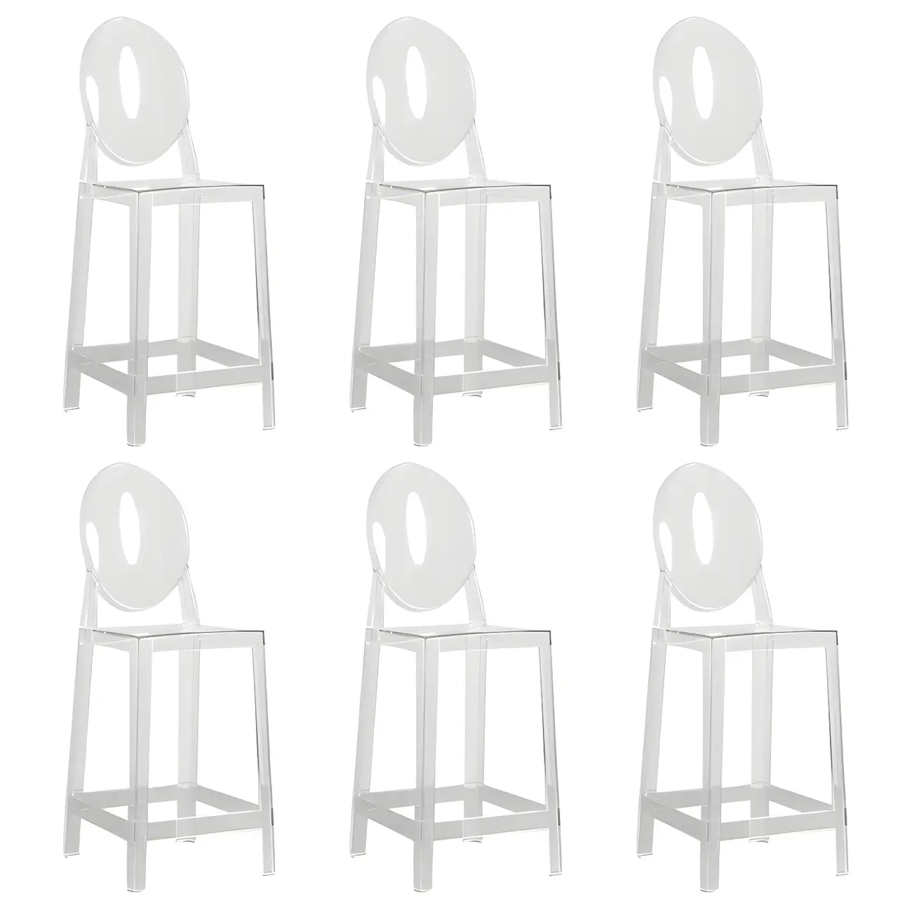 Modern Acrylic Vibrant Durable Colourful Sleek Bar Stool
