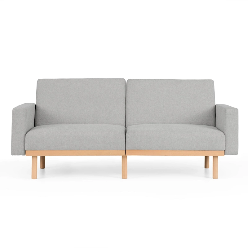 Brookside Harlow Futon with Wood Base
