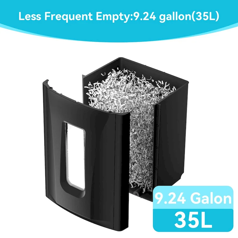 Black Cross-Cut Paper Shredder, 22-Sheet, 35L Bin