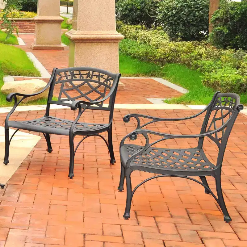 Sedona 2pk Outdoor Chairs - Black - Crosley