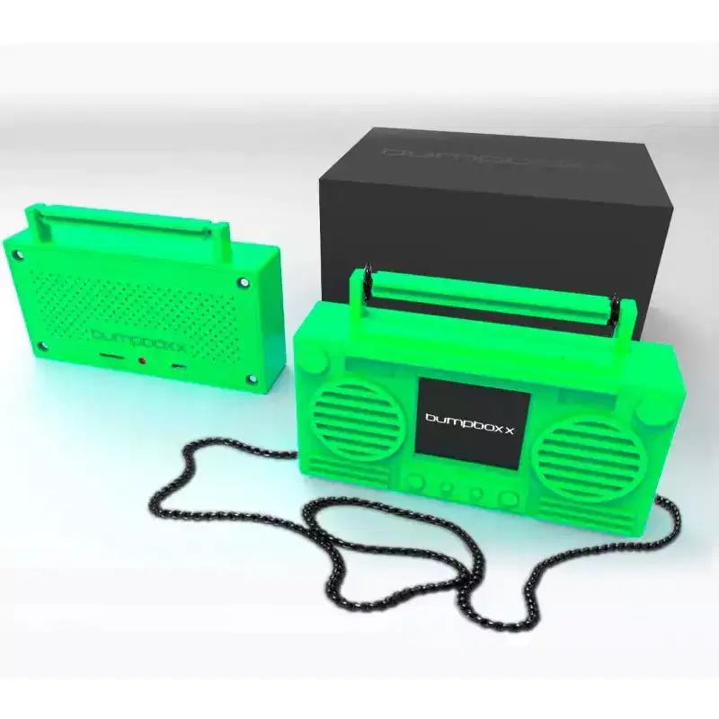 Refurbished: Microboom Speaker Boombox Bluetooth, Slime Green - Manufacturer Refurbished