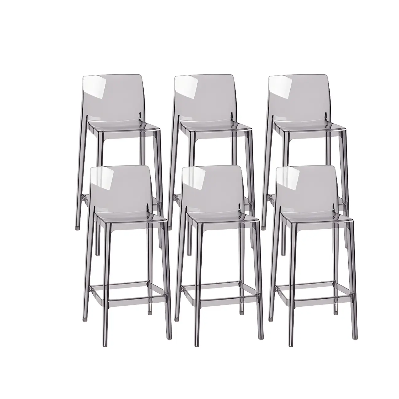 Modern Acrylic Transparent Stylish Rectangle Bar Stool
