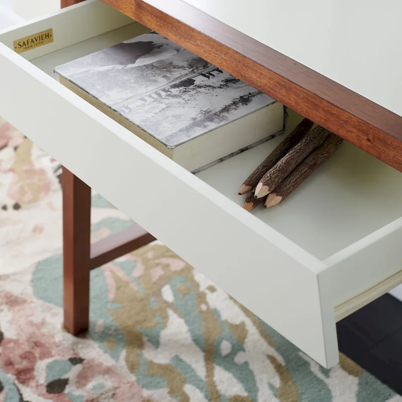 Mid-Century Style Desk with Walnut Frame
